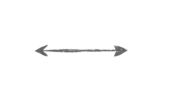 Minimalist horizontal double arrow symbol with grunge texture isolated on black background, for navigation isolated on a transparent background