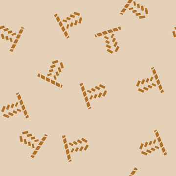 shide paper streamers shintoism glyph vector seamless pattern. shide paper streamers shintoism thin illustration