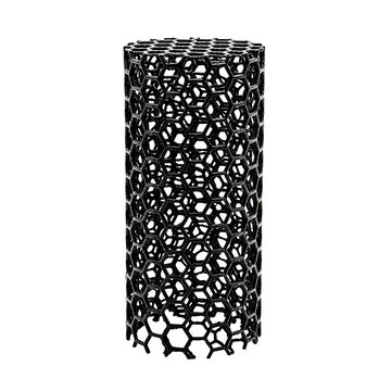 A 3D model of a carbon nanotube on transparent background