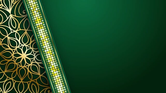 İslamic Background Loop Animation With Golden Ornament