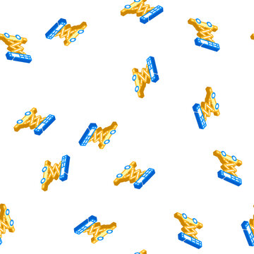 scissor lift isometric seamless pattern. scissor lift sign illustration