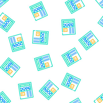 ice machines vector seamless pattern ice machines sign illustration