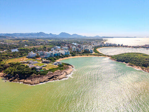 Aerial View of Paradise Beach and Coastal Nova Guarapari
