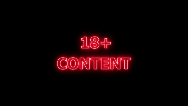 18+ Adult Only Headline Animation.Adults only sign commercial explicit content. Sensitive content sign opening video. Censor Icon warning adult ,Adults Only Sign Animation. 4K animation video