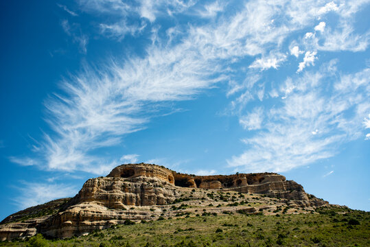 Magical mountain sculpted by wind and water erosion