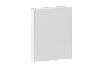 Fototapeta premium Blank white book cover mockup isolated on transparent background