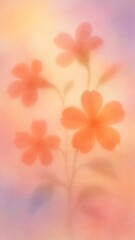 Obraz premium Dreamy floral pastel art mobile wallpaper