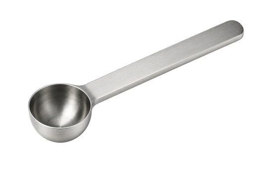 metal measuring spoon isolated on transparent background