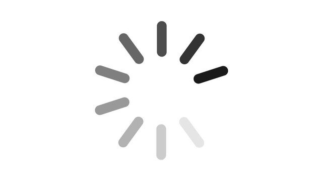 loading circle vector. symbol, sign.Loop animation circle ring digital elements.download and streaming video buffering round progress bar.