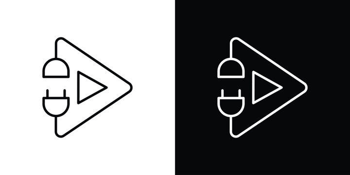 Plug and play icon flat logos pack
