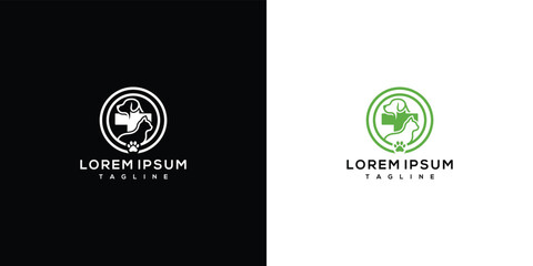 Fototapeta premium Medical Logo Featuring a Stethoscope and Cross