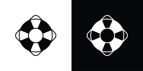 Life buoy icon line art pictogram pack © iconic