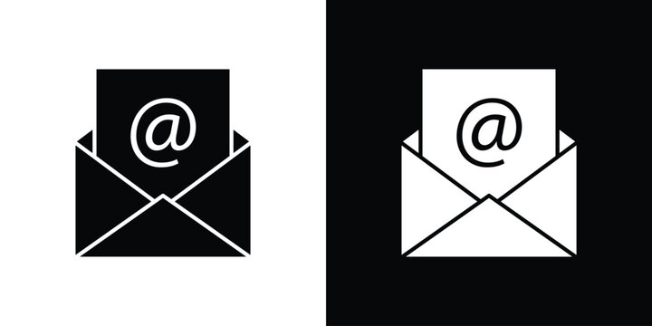 Email icon line art pictogram pack