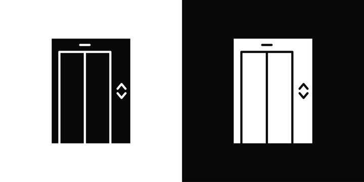 Elevator icon line art pictogram pack