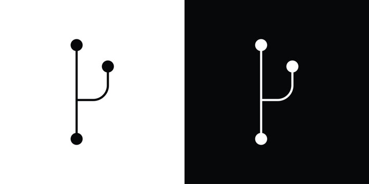 Code branch icon line art pictogram pack