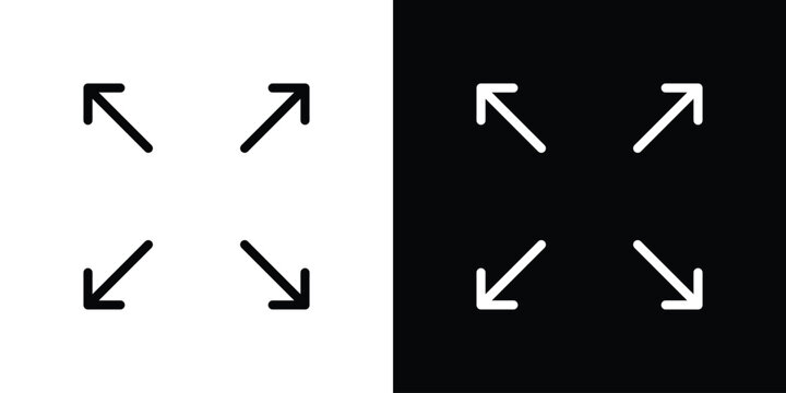 Expand icon line art pictogram pack