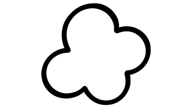 This clean flat vector line icon shows classic popcorn for film entertainment, useful in theater apps, concession labels, and event flyers.
