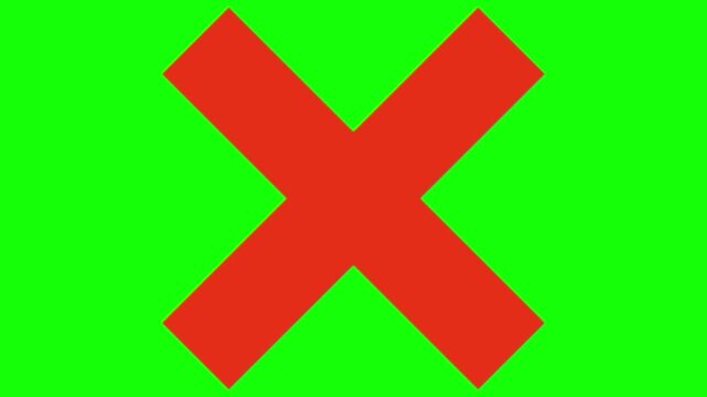 Red cross mark sign icon symbol isolated on solid transparent background simple flat modern graphic design concept element for interface reject error cancel