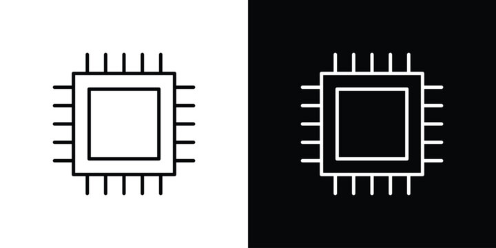 CPU icon vector illustrations kit