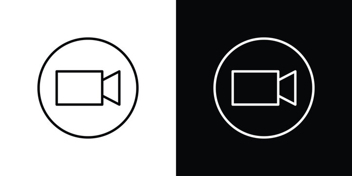 Video call icon vector illustrations kit