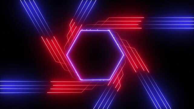Neon Line Arrow Animation.