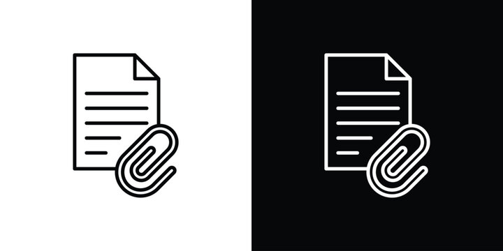 Attach document icon vector graphic kit