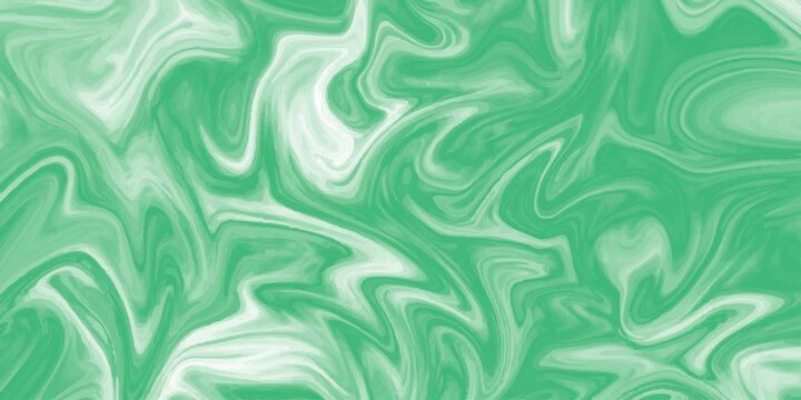 Abstract fresh emerald green liquid marble swirl texture background for natural organic fluid acrylic paint layouts