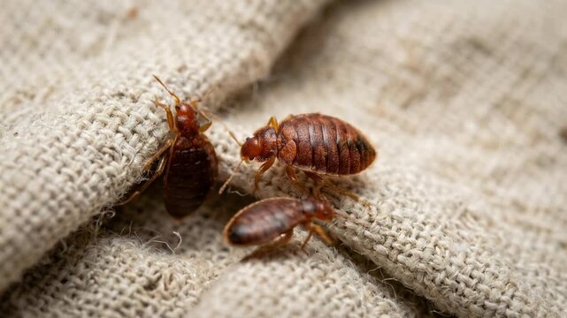 bed bug macro close up indoor pest infestation concept video