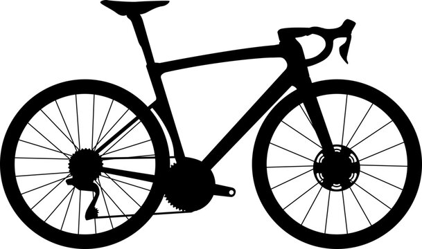 Men's Performance Road Racing Bicycle - Silhouette SVG Vector