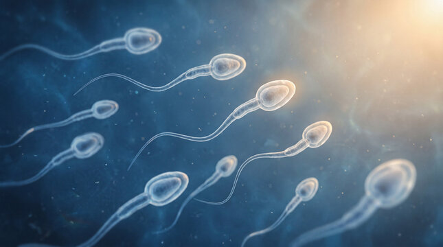 sperm closing in on egg