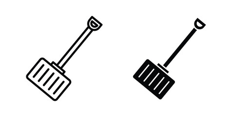Snow shovel icon vector designs set © habib