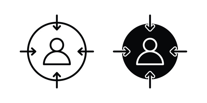 Customer centricity icon vector designs set
