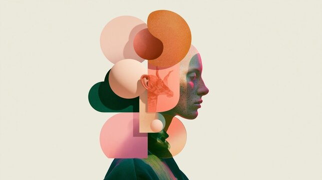 Digital art piece that appears to be a portrait of a person's face. the person is facing towards the right side of the image, with their head turned slightly to the left.