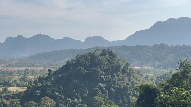 Breathtaking views of Vang Vieng country, Laos