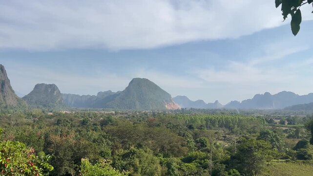 Breathtaking views of Vang Vieng country, Laos