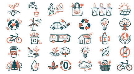 Fototapeta premium Set Vector Collection with Healthcare Symbols, Web Design Elements and Business Illustration Graphics