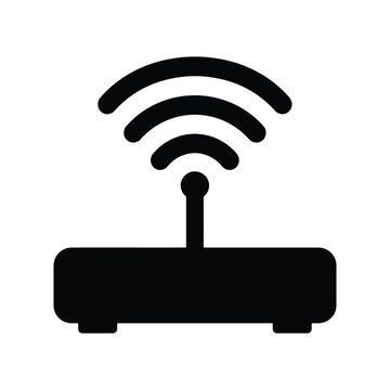 Wireless Access Point Silhouette Icon