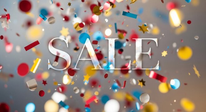 Sale celebration confetti