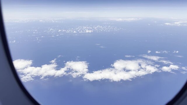 Above the clouds. Flights from Daniel K. Inouye International Airport in Honolulu, Oahu, Hawaii, to Narita Airport in Tokyo, Japan. The Airbus A380 is a large wide-body airliner.
