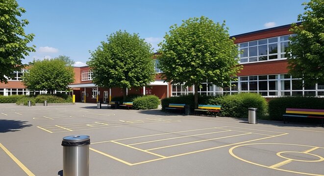 School building exterior daytime