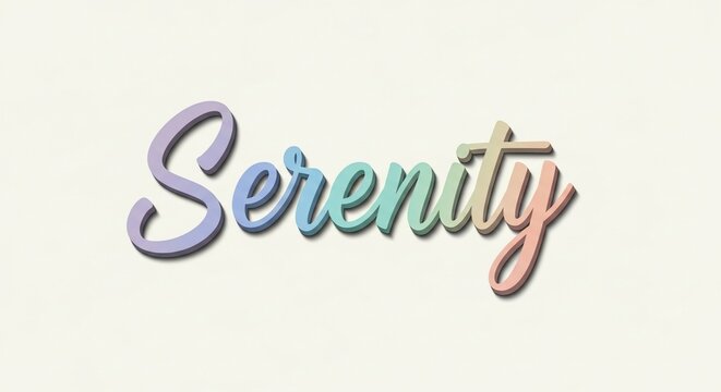 Serenity wordmark pastel colors