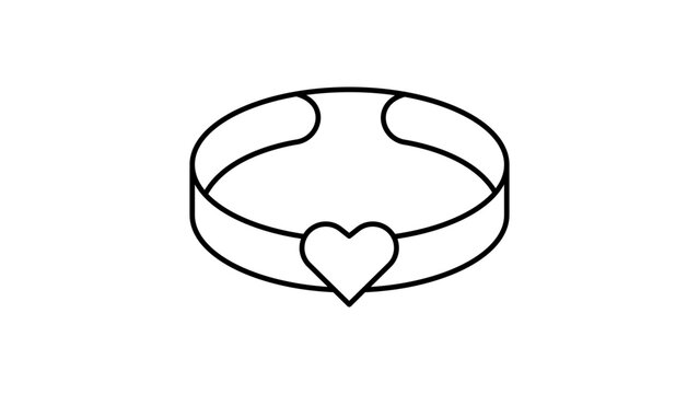 Delicate toe ring vector icon illustration with an editable stroke, ideal for summer fashion branding, jewelry store graphics, beauty salon logos, and bohemian lifestyle design elements.