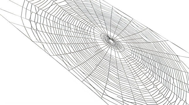 Abstract decorative floral pattern design with delicate thin black lines on a clean surface