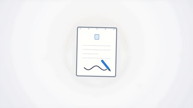 Interactive digital form filling screen showing blue pen tool marking text fields on a modern editable document template UI design concept