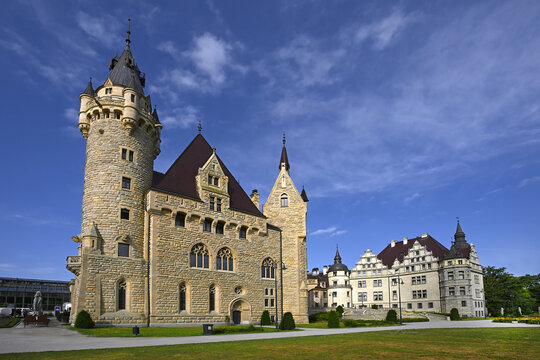 Castle in Moszna, near Opole, Silesia, Poland