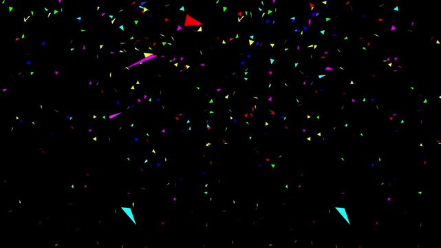 colorful confetti burst over solid white background - isolated