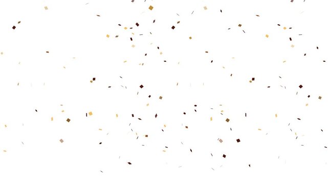 colorful confetti burst over solid white background - isolated
