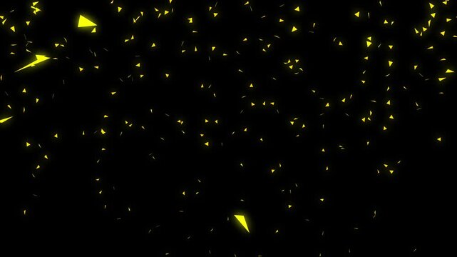3D animation of exploding confetti. colorful confetti particles
