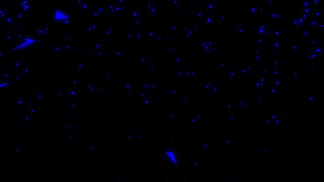 3D animation of exploding confetti. colorful confetti particles