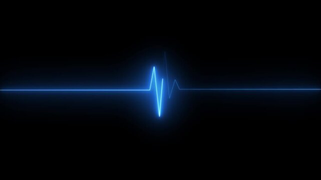 Abstract digital heartbeat signal icon illustration,on alpha transparent background.